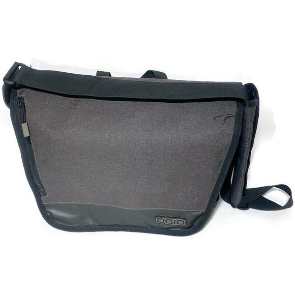 Oglio Laptop Computer Messenger Bag Gray 16 x 11 - Picture 6 of 9